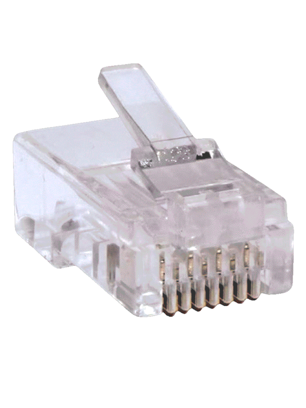 TCE LN-NET-RJCAT6-30u - Bote con 100 Plugs RJ45 Cat6 sin blindaje, chapado de oro a 30 micras