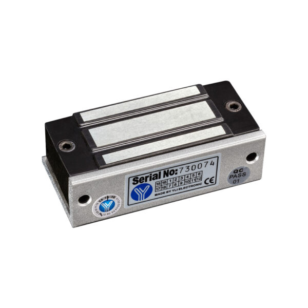 YLI YM60 - Cerradura Magnética para Control de Acceso / Fuerza de Sujeción 60 Kg o 120 Lb / 12 VDC / Para puertas de madera, vidrio y metálicas / Uso interior / Compatible con Soporte MBK70Z - Image 4