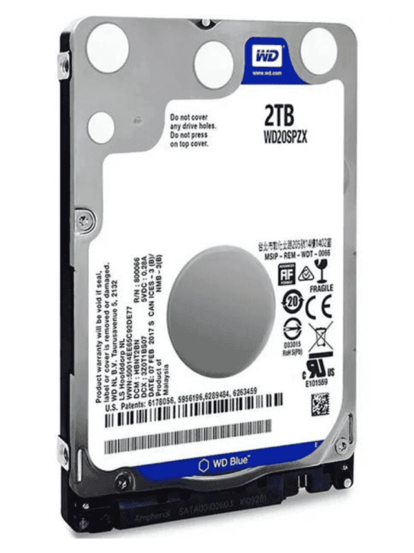 WESTERN DIGITAL WD20SPZX - Disco duro interno de 2 TB, Serie Blue, formato 2.5", SATA 6GB/s, 5400 RPM. #GAMER #AR - Image 4