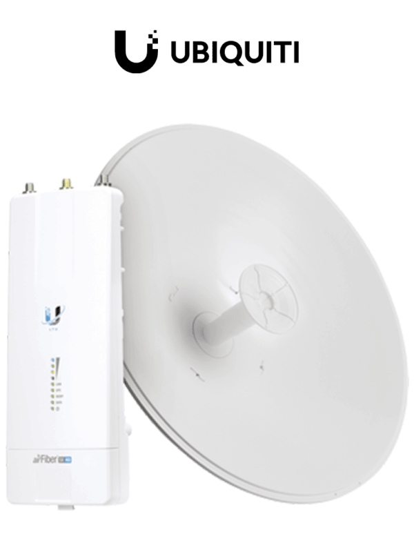 Ubiquiti AF-5XHD-30-S45 - Kit AirFiber con Radio AF-5XHD y Antena AirFiber de 30 dBi Slam-45 ideal para enlaces PTP de clase carrier BACKHAUL con hasta 500 Mbps Full Duplex en banda libre de 5.8 GHz.