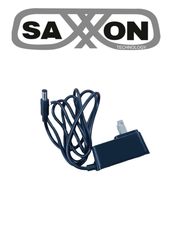 SAXXON KA0601A1200500USS - Fuente de Poder Regulada / Alimentación 12 Vcc 0.5 Amper / Conector Macho / Voltaje de Entrada: 100-240V / Ideal para Cámaras de CCTV, Controles de Acceso y Asistencia