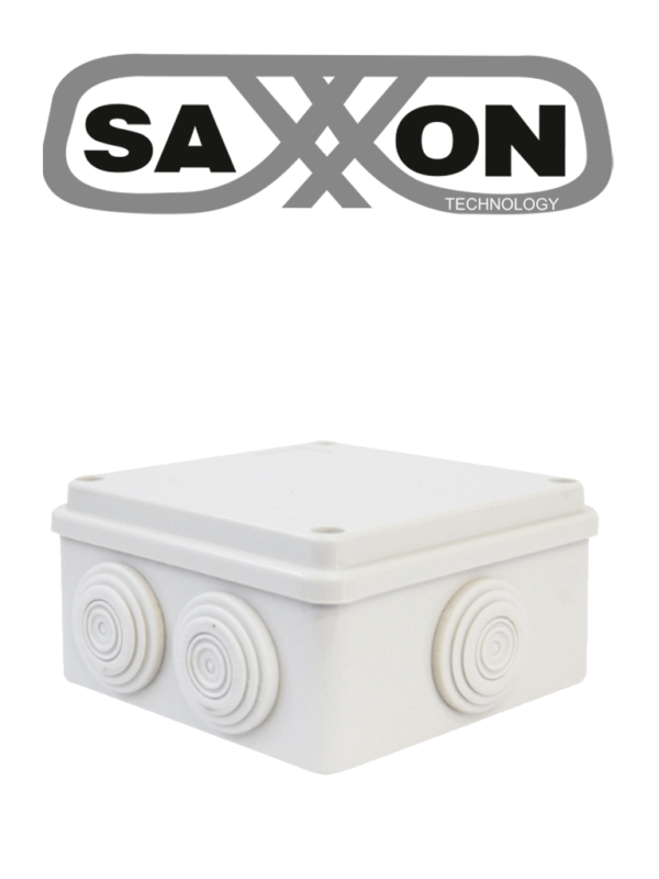SAXXON SXWD010 - Caja de conexiones con 7 entradas / PVC libre de halógenos / Compatible con cámaras Bullet y Domo / Dimensiones 100 x 100 x 70 mm (Ancho x Alto x Fondo) / IP55 #MCI2Q125