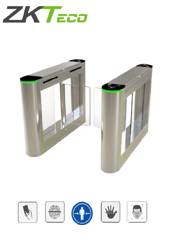 ZKTECO SBTL300 -Barrera Peatonal Tipo Swing Bidirecc. /2 Chasis Acero SUS304/ Aleta Acrílico/ 110V/ Exterior Protegido/ 30 Personas x Min/ 2 mil. Ciclos/ Carril 75 cm/ Infrarrojos/ No cuenta con Lectores y Panel/ (AÑADE CARRILES CON SBTL320) #spf