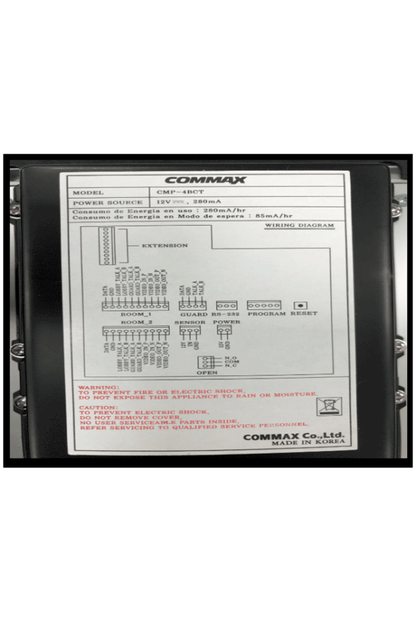 COMMAX CMP4BCT - Frente de calle para solución de videoporteros para apartamentos, soporta hasta 300 monitores de la marca Commax, cuenta con función de apertura de puerta, compatible con estación de guardia/ #Modum - Image 4