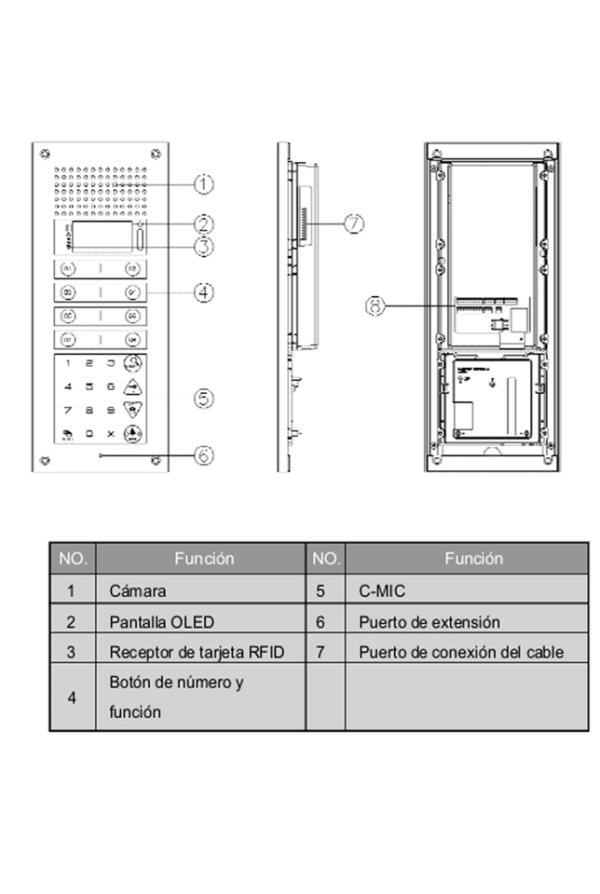 COMMAX CMP4BCT - Frente de calle para solución de videoporteros para apartamentos, soporta hasta 300 monitores de la marca Commax, cuenta con función de apertura de puerta, compatible con estación de guardia/ #Modum - Image 5