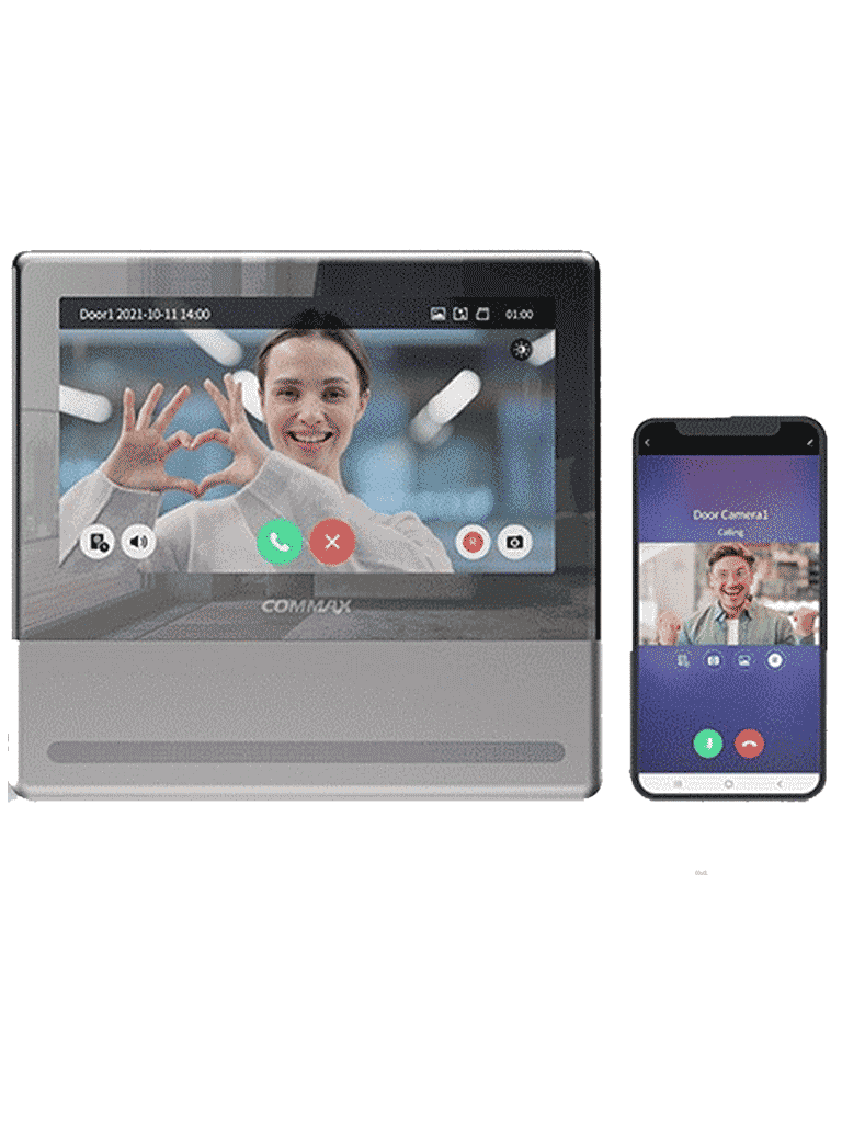 COMMAX CMV70MXP - Paquete de monitor Wifi para videoportero / App Commax Hey Call/ Android&iOS / Conexión a 4 hilos con frente de calle/ Micro SD - Image 3