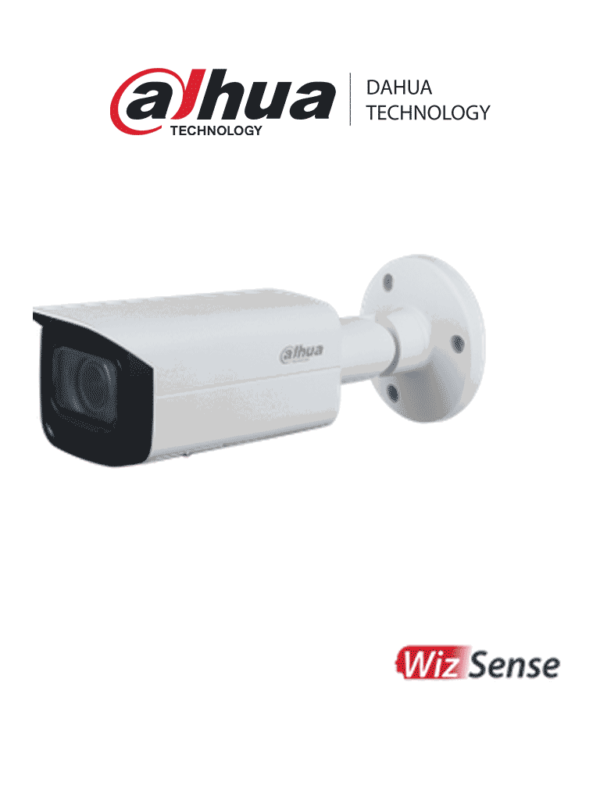 DAHUA IPC-HFW3241TN-ZAS-27135 - Cámara IP Bullet Resolución de 2 MP/ Lente Mot. 2.7 a 13.5mm/ ∢ 108°-28°/ IR 60 mts/ IA WizSense/ SMD/ Protección Perimetral/ Starlight/ PoE/ WDR/ H.265+/ IP67/ IK10/ E&S Alarma/ E&S Audio