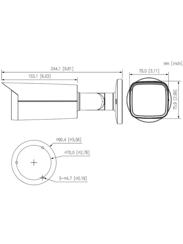 DAHUA IPC-HFW3241TN-ZAS-27135 - Cámara IP Bullet Resolución de 2 MP/ Lente Mot. 2.7 a 13.5mm/ ∢ 108°-28°/ IR 60 mts/ IA WizSense/ SMD/ Protección Perimetral/ Starlight/ PoE/ WDR/ H.265+/ IP67/ IK10/ E&S Alarma/ E&S Audio - Image 3