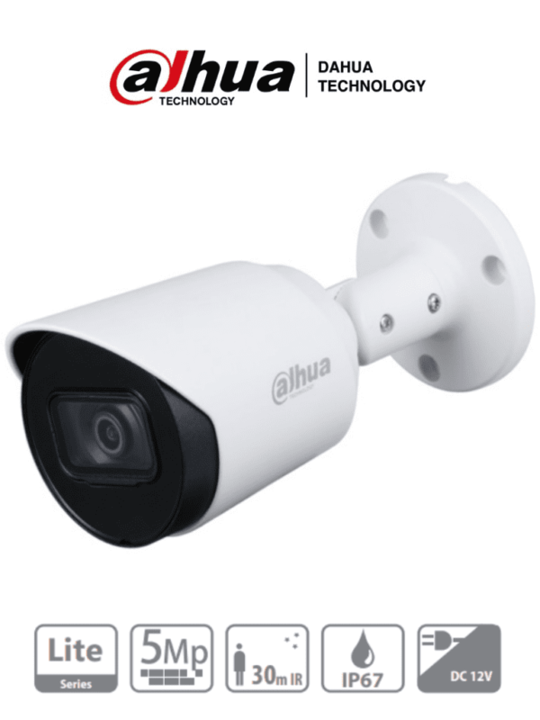 DAHUA HAC-HFW1500T-28 - Camara Bullet de 5 Megapixeles/ Lente de 2.8 mm/ 111 Grados de Apertura/ Metalica/ IR de 30 Metros/ IP67/ Soporta CVI/CVBS/AHD/TVI/ #PromoFull #MCI2Q125