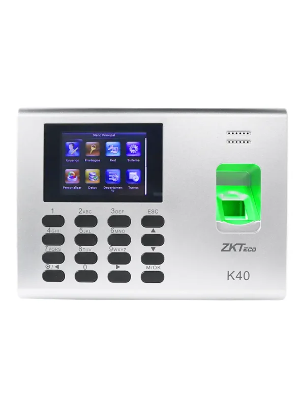 ZKTECO K40 - Control de Asistencia y Acceso Básico con Huella Digital BioID (1000), Conexión TCP/IP, SSR (Reporte en Hoja de Cálculo Mediante USB) y Batería de Respaldo de 2 Horas #D2 - Image 2