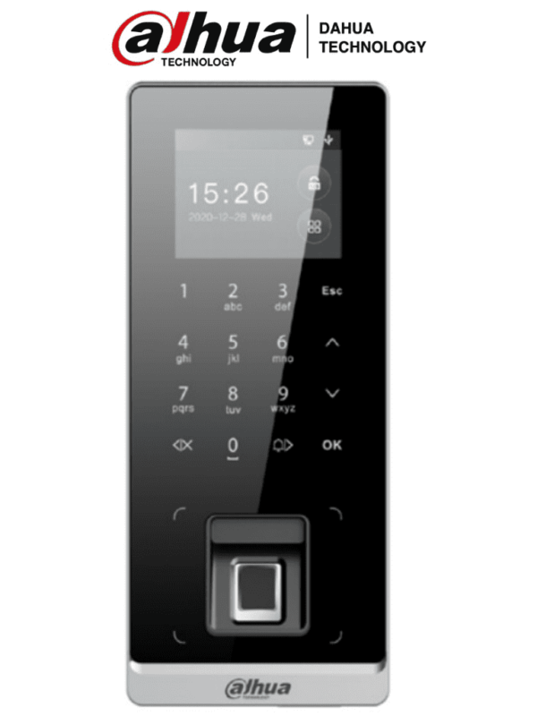 DAHUA ASI2212H-W - Control de Acceso Exterior IP65/ 3,000 Huellas/ 30,000 Tarjetas Mifare y Passwords/ 150,000 Eventos/ Diseño Delgado y Elegante/ Desbloqueo Remoto/ TCP/IP/ AutoRegistro/ P2P/ Funcion de Timbre/ #MCI2Q125