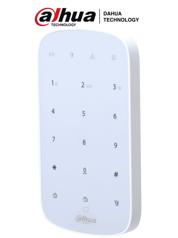 DAHUA DHI-ARK30T-W2 - Teclado Inalámbrico Interior Touch para Armado y Desarmado / Soporta hasta 32 usuarios con Pin o Tarjetas Mifare / Indicadores Led de Status del Panel / Alarma de Batería Baja / #AlarmasDahua