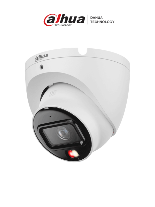 DAHUA DH-IPC-HDW1839TP-A-IL-0280B-S6 - Cámara IP Domo de 8MP con resolución 4K, lente de 2.8 mm y ángulo de visión de 105°. Equipado con iluminador dual, micrófono integrado, IR de 30m, DWDR, H.265, PoE. Diseño de multivisión y protección IP67. #MCI1Q125