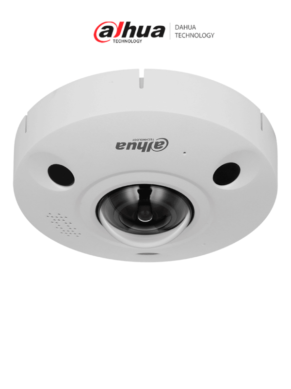 DAHUA DH-IPC-EBW8842P-AS Cámara IP Fisheye 8 MP WizMind/ IR 10 mts/ 1.8mm/ Mapa de Calor/ Conteo de Personas/ H.265+ / E&S Alarma y Audio/ Ranura para MicroSD/ Altavoz/ PoE/ IP67/ IK10
