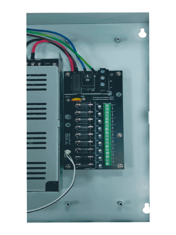 DAHUA DH-PFM342-9CH - Fuente de Poder de 12 Vcc 10 Amper/ Con Distribuidor para 9 Camaras/ Indicadores Led por Canal/ Voltaje de Entrada de 90 Vca-264V/ Fusibles Intercambiables/ Gabinete Metalico con Cerradura/ Protección Contra Descargas/ - Image 4