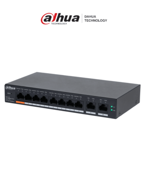 DAHUA DH-CS4010-8ET-60 Switch Poe de 8 Puertos / Poe Inteligente/ 60Watts Totales/ 2 Puertos uplink/ Switching 4.8Gbps/ Protección de Descargas/ DoLynk Care/ #BuenFinDahua20 #NOV #MCI1Q125