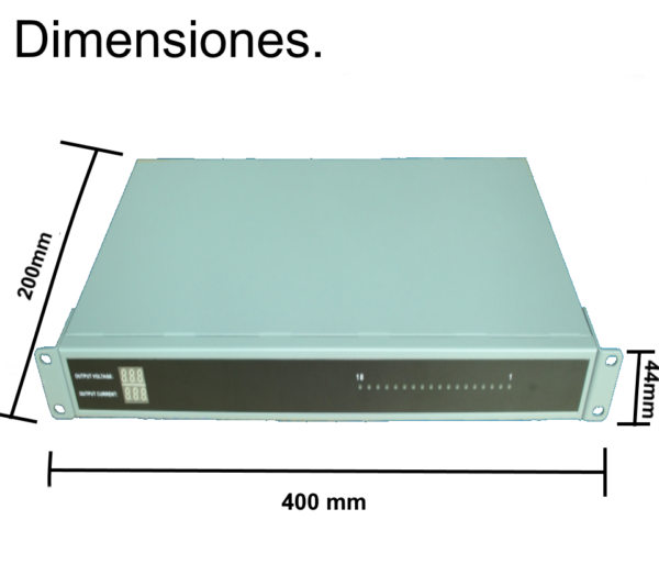 SAXXON PSU1220D18US - Fuente de Poder Profesional Regulada de 18 Canales/ Montaje en Rack/ Salida ajustable de 12 VDC a 13.8 VDC/ 20 Ampers/ Certificación UL/ Protección contra Descargas/ - Image 2