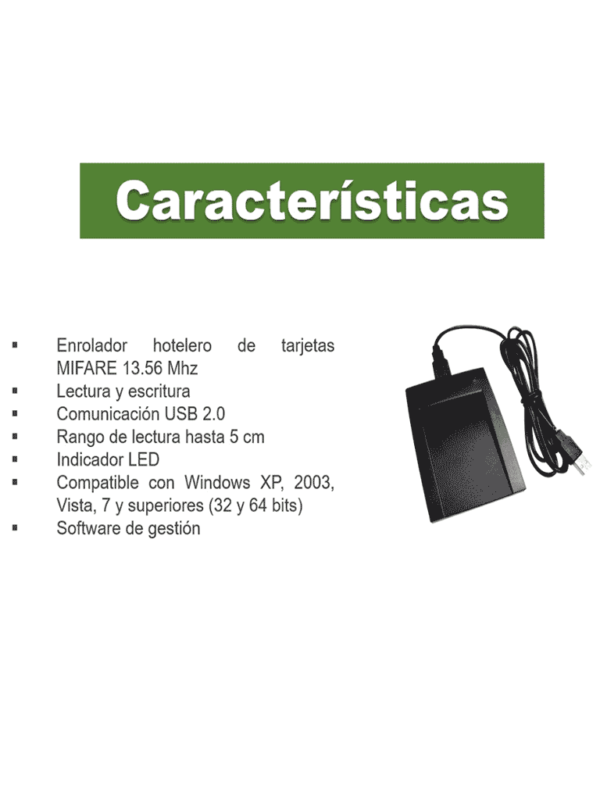 ZKTECO CR60W - Enrolador de Tarjetas Mifare Cardissuer / Conectividad USB para Registrar Huéspedes en Soluciones Hoteleras - Image 2
