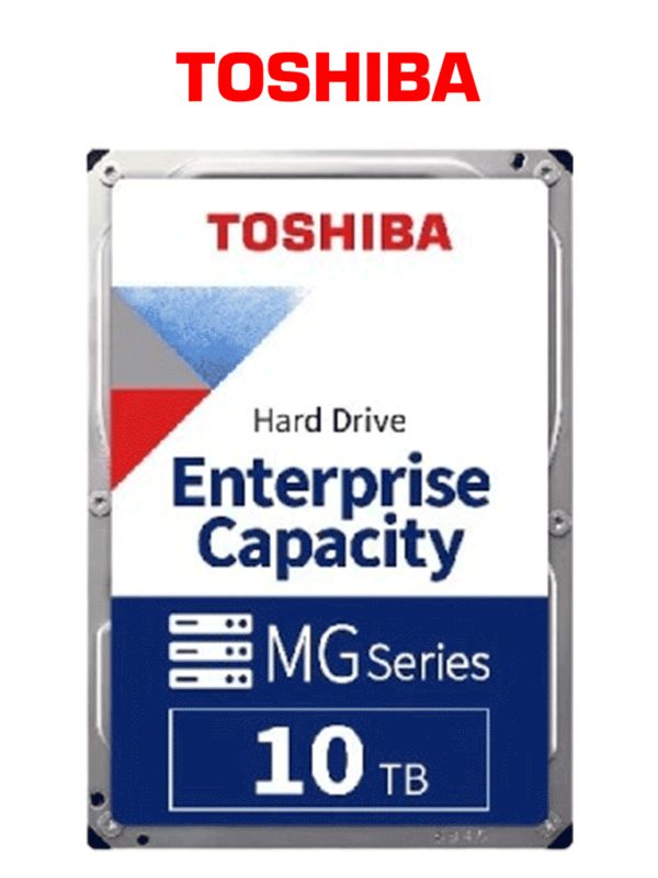 TOSHIBA MG09ACA10TE - Disco duro de 10TB/ 3.5" / serie Enterprise / 512MB / 7200RPM / Recomendado para Servidores y Videovigilancia