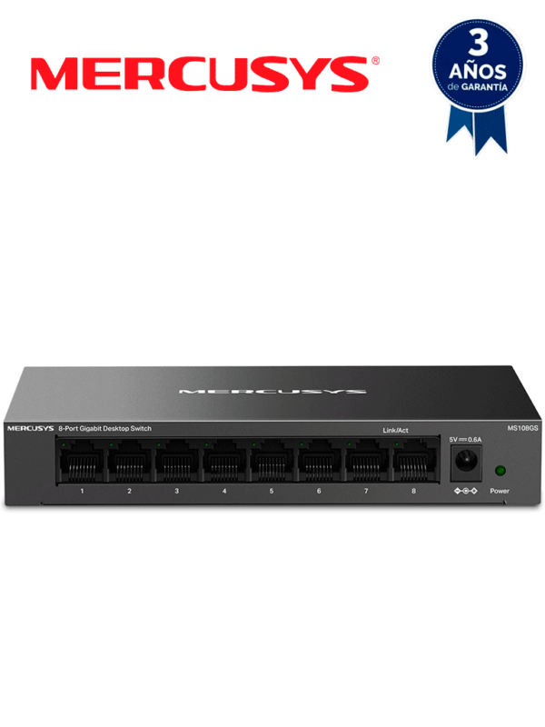 MERCUSYS - MS108GS / Switch Gigabit de sobremesa de 8 puertos #M&TDIC