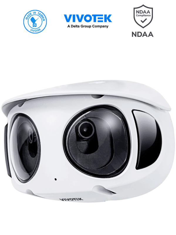 VIVOTEK MS9390-EHV-v2 - Cámara IP Panorámica Exterior 8 MP (4K) de 180°, con IR 20m, WDR Pro, Visión SNV, además micrófono integrado, Smart Motion, Trend Micro, Smart Stream III, y protección IP66/IK10, ONVIF, Deep Search #TM #VIVA #TECNOWEEN #TW6