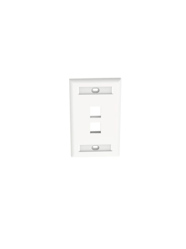 PANDUIT NK2FWHY - Faceplate de pared / 2 puertos / Color blanco /La placa frontal NetKey™ es compatible con un módulo keystone