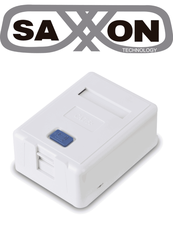 SAXXON A1661 - Caja de montaje en superficie para jack UTP / 1 Puerto / Con etiqueta