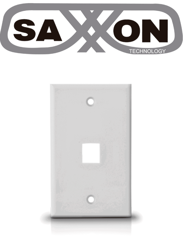 SAXXON A1751A - Placa de pared / Vertical / 1 Puerto tipo keystone / Color blanco