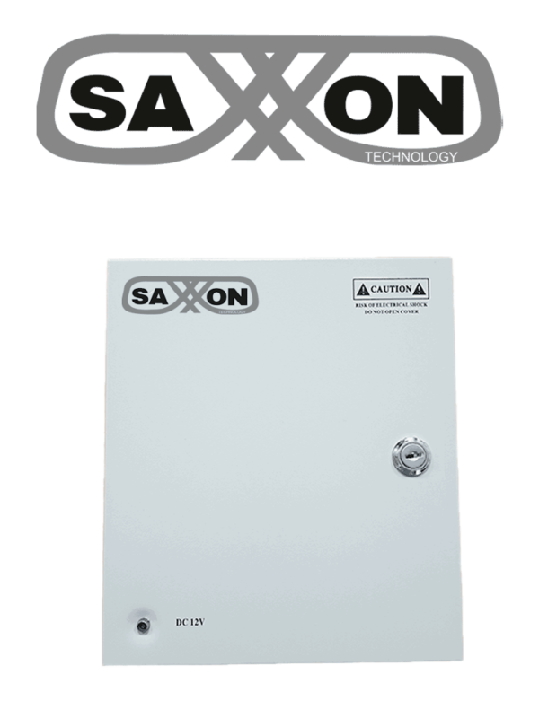 SAXXON SX5A6CH - Fuente de Poder Profesional 12 VCD / 6 Canales / 0.6 Amperes por Canal / Protección contra Sobrecargas / Led Indicador de Funcionamiento
