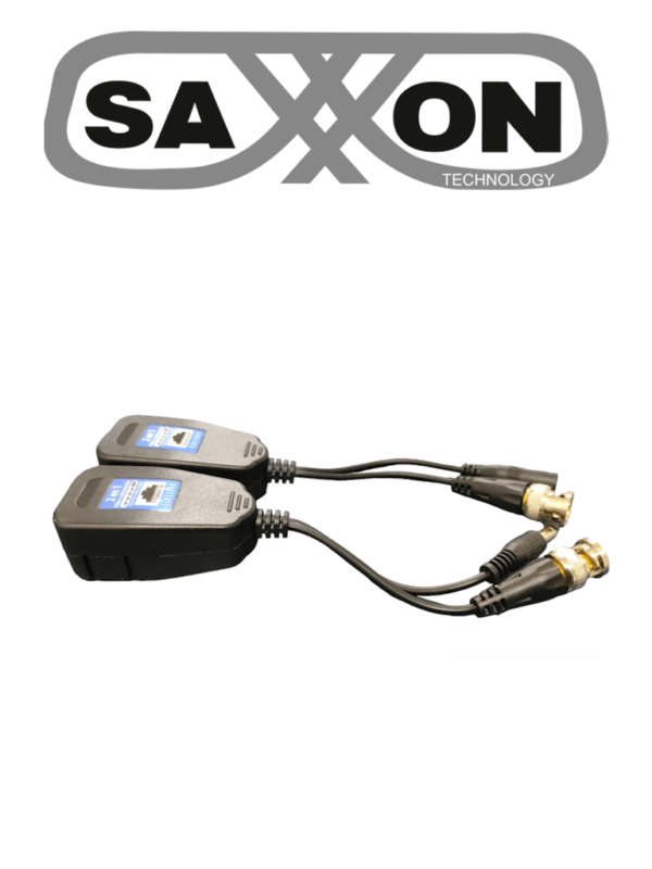 SAXXON SXDF802 - Par de Transceptores Pasivos de 8MP / Conector para Video y Energía / 8MP hasta 150 Metros / 1080P hasta 200 Metros /Soporta HDCVI / AHD / TVI / CBVS / Fácil Conexión
