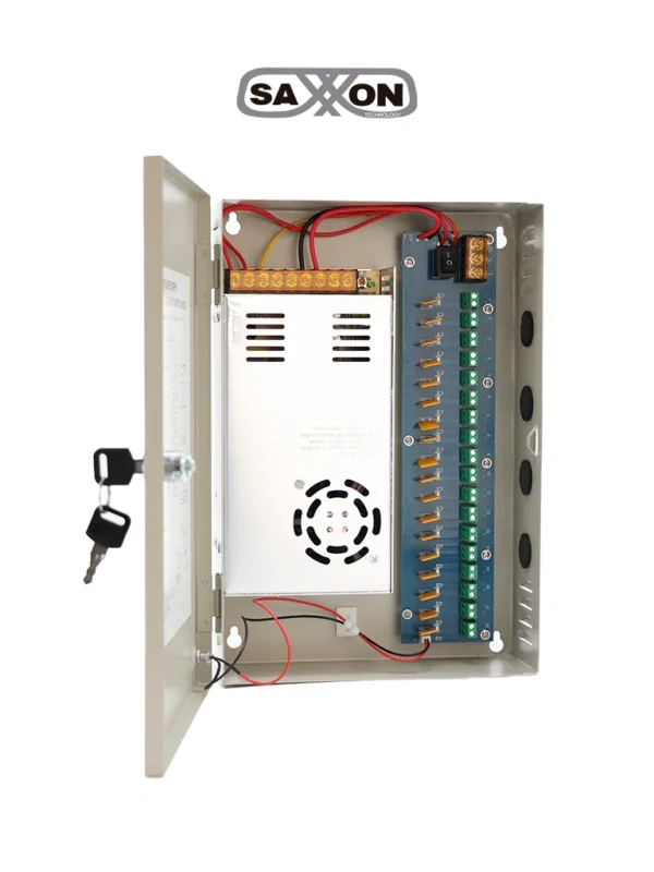 SAXXON SX30A18CH - Fuente de Poder Profesional 12 VCD / 30 Amperes / 18 Canales / 1.6 Amperes por Canal / Protección contra Sobrecargas / Led Indicador de Funcionamiento - Image 3