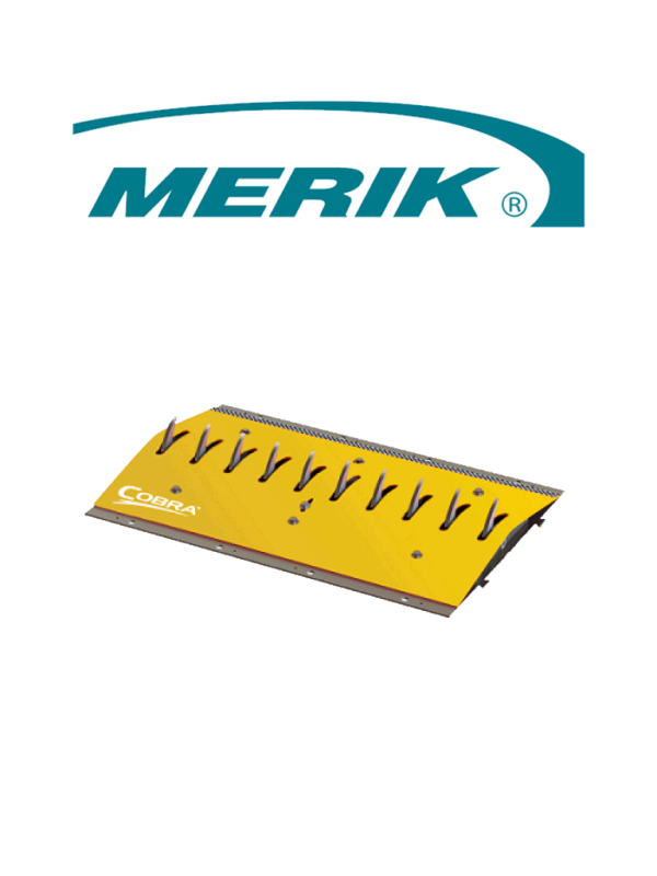 MERIK 12300PY - Cobra sección de picos poncha llantas de montaje en superficie / Tramo de 91cm / Color amarillo / No incluye biseles laterales