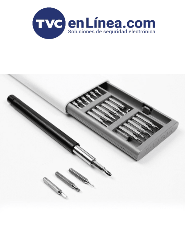 TVC YUMBE - Set de Desarmador con 24 Puntas Intercambiables/ Mango Adaptador/ Medidas 16.6 x 6.7 cm/ #Vota