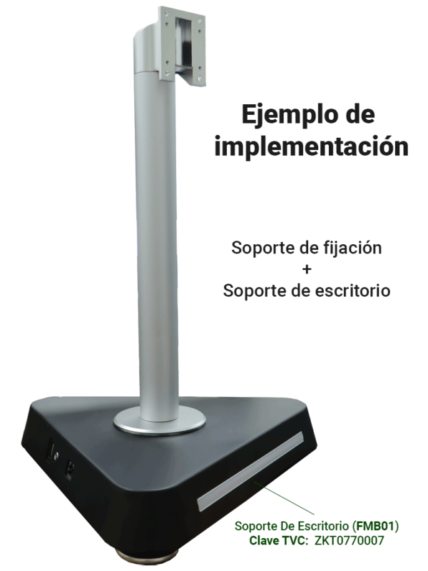 ZKTECO KJZ03 - Soporte de Fijación para Equipos Visible Light / Linea SpeedFaceV5L, ProFaceX y FaceDepot7BL / Acero Inoxidable / Compatible con Nuevos Pedestales FMB03 y FMB01 - Image 2
