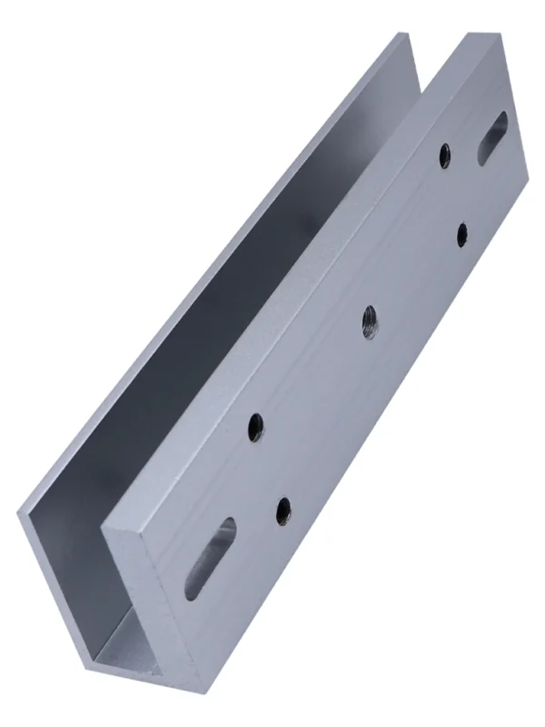 ZKTECO LMB200U - Soporte de Montaje para Puertas de Vidrio sin Marco, Tipo U, Aluminio Anodizado, Compatible con Cerradura Magnética LM200LED - Image 2