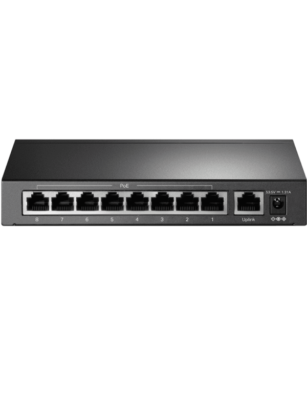 TP-LINK TL-SF1009P - Switch PoE no administrable con 9 puertos Fast Ethernet, incluidos 8 puertos PoE AF y AT. Ofrece un presupuesto PoE de hasta 65W y soporta modo extendido para conexiones de hasta 250 metros. - Image 2