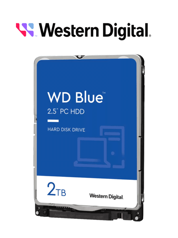 WESTERN DIGITAL WD20SPZX - Disco duro interno de 2 TB, Serie Blue, formato 2.5", SATA 6GB/s, 5400 RPM. #GAMER #AR