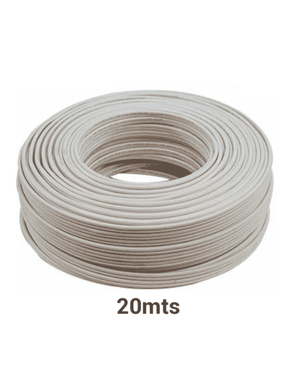 TVC CB20M - Cable bujía o doble aislado para cercos eléctricos Yonusa/ Multifilar 22 AWG / Bobina de 20 Mts/ #MásVendido