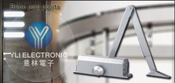YLI YC812 - Brazo cierra puerta automático / Para puertas de 65 kg / Compatible con puertas de madera, vidrio, metal / Velocidad ajustable de cierre / Instalación izquierda o derecha - Image 4
