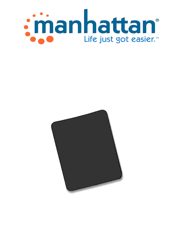 Manhattan 423526 - Mouse pad / 6mm / Color negro / Construido en espuma / Sin empaque