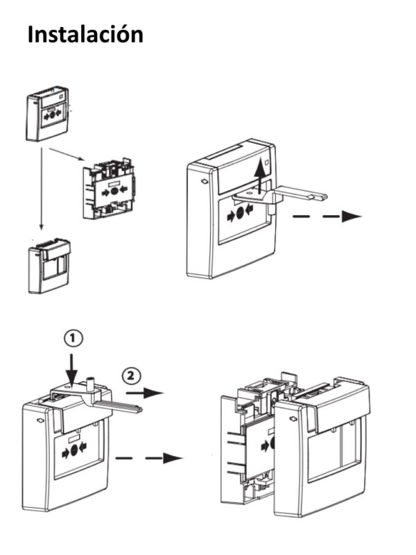 BOSCH F_FMC420RWGSRRD - Pulsador manual LSNI interior rojo RESTABLECIBLE - Image 3