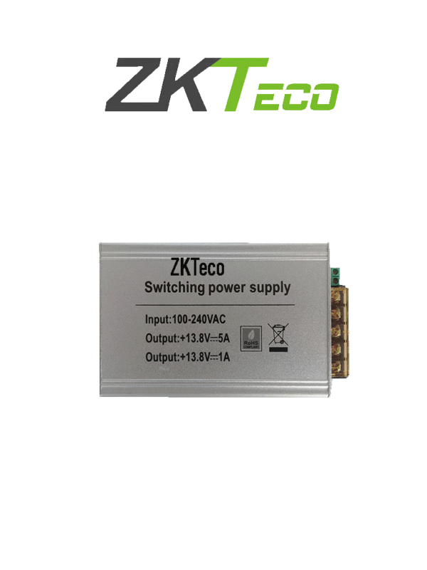 ZKTECO TPM005B - Fuente de Poder para Gabinete ZKTECO / 110V de Entrada / 12V de Salida / Compatible con Paneles InBio