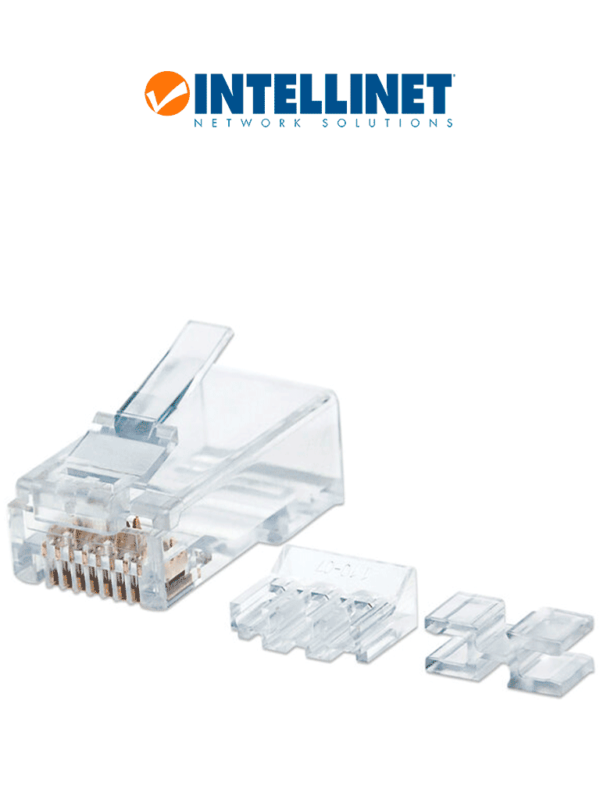 INTELLINET 790550 - Plug RJ45 Cat6A, sólido UTP, bote de 80 piezas, oro 50 micras PRO, para cable sólido (sobre pedido)