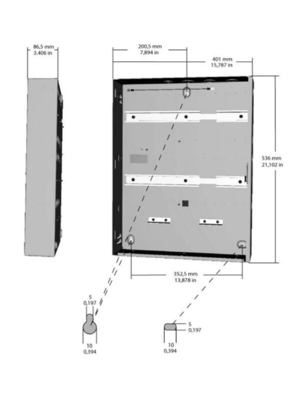 BOSCH A_AECAMC2UL02 - Caja para controlador de puertas con 2 rieles - Image 3