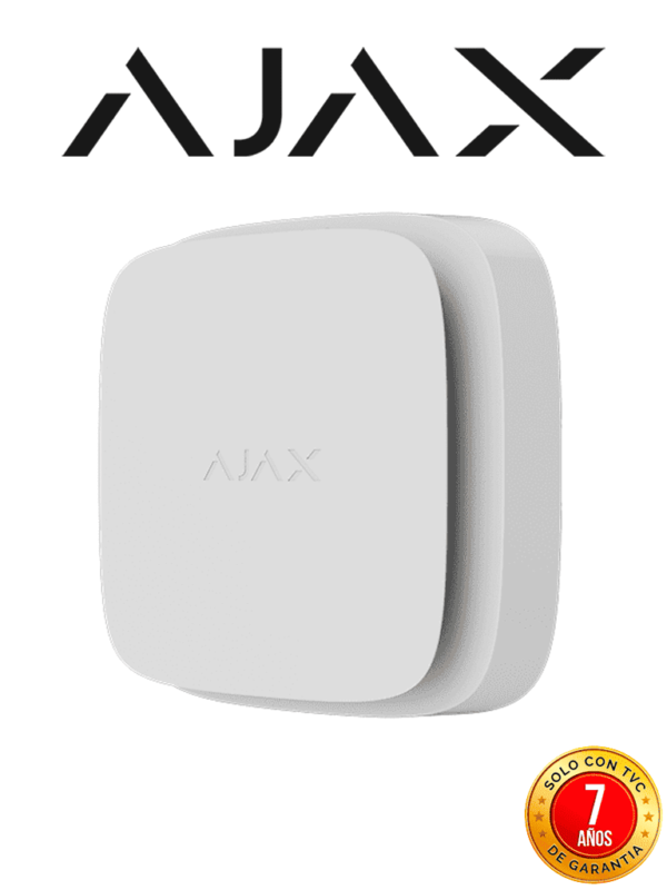 AJAX FireProtect 2 RB (Heat/Smoke/CO) - Detector inalámbrico de incendio con sensores de Calor, Humo y Monóxido de Carbono (CO). Color Blanco #FPRB