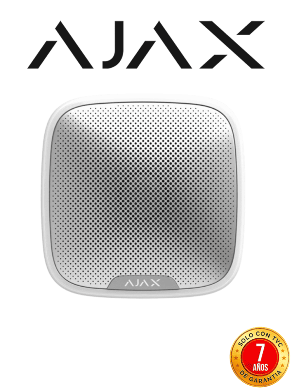 AJAX StreetSiren W- Sirena Exterior Reforzada Inalámbrica (28315.07.WH3) #VIVESEGURO
