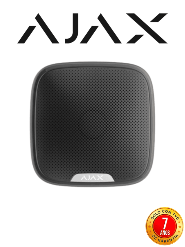 AJAX StreetSiren B- Sirena Exterior Reforzada Inalámbrica. Color Negro #VIVESEGURO