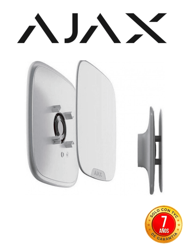 Ajax StreetSiren DoubleDeck + Brandplate - Paquete que Incluye la Sirena inalámbrica para exteriores StreetSiren DoubleDeck color blanco y la Brandplate, placa frontal personalizable en color blanco #BuenFinAJAX