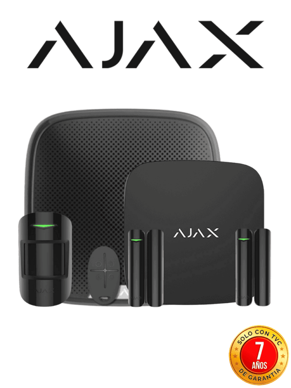 AJAX KIT RESIDENCIAL EXT B- Panel de alarma AJAX Hub2Plus conexión Ethernet / WiFi / LTE, APP “AJAX PRO” iOS y Android , 1 sensor de movimiento, 2 detectores para puerta o ventana, 1 control remoto y una sirena EXTERIOR inalámbrica #RESIDENCIAL