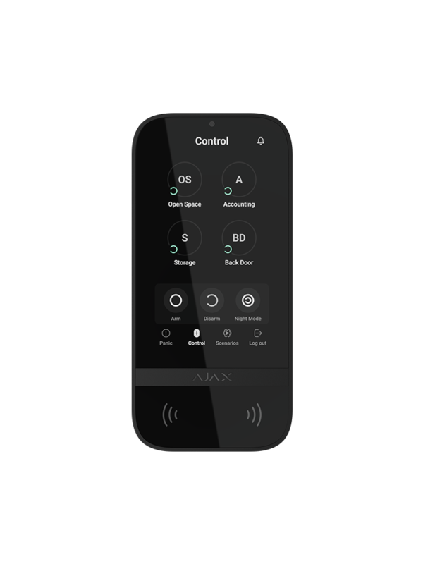 Ajax KeyPad TouchScreen -Teclado inalámbrico con pantalla táctil para gestionar un sistema Ajax Color Negro (81507.148.BL3) - Image 7